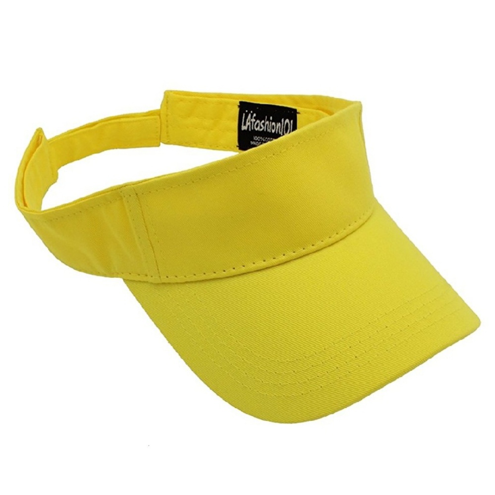 Yellow canvas sun visor